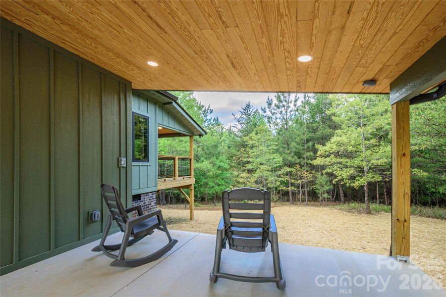 Exterior details and patio area of a home in , Rutherfordton (Image 32).