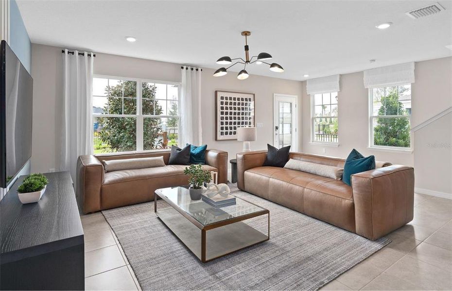 Furnished interior view inside a new home in Silverleaf Oaks, Winter Garden (Image 16).
