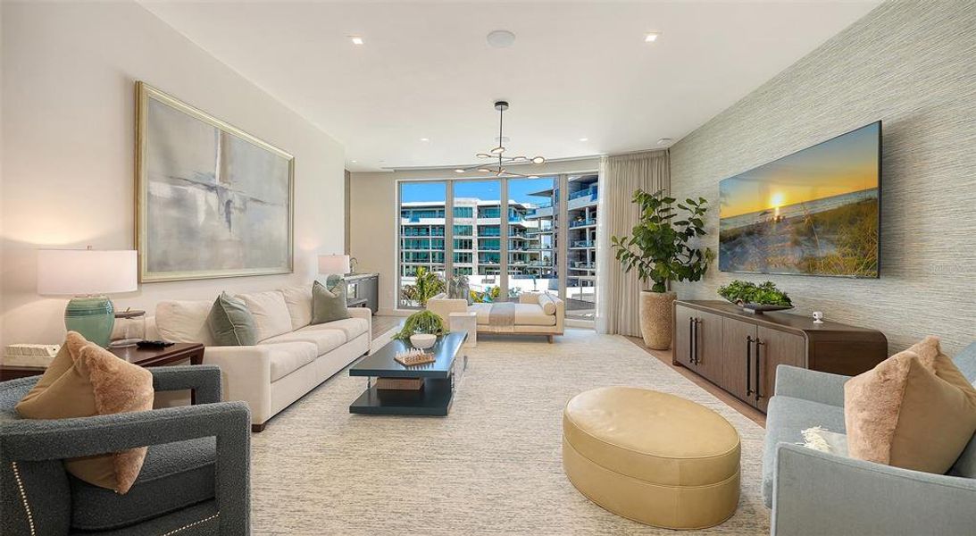 Furnished interior view inside a new home in , Longboat Key (Image 8). Furnished interior view inside a new home in , Longboat Key (Image 8).