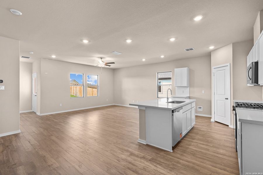 Furnished interior view inside a new home in Garden Grove, San Antonio (Image 9). Furnished interior view inside a new home in Garden Grove, San Antonio (Image 9).