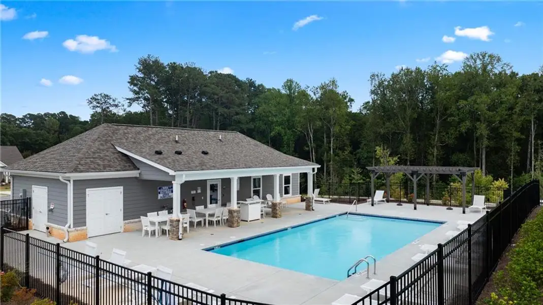 Exterior details and patio area of a home in Kelly Preserve, Loganville (Image 2). Exterior details and patio area of a home in Kelly Preserve, Loganville (Image 2).