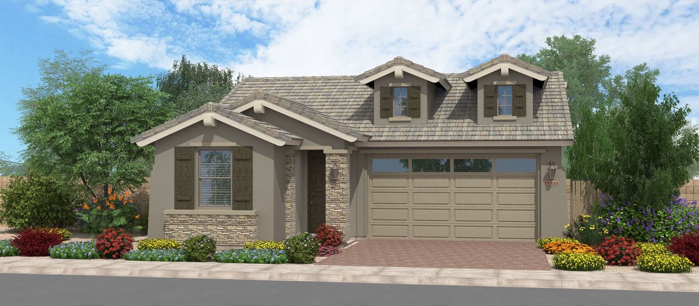 Representative exterior photo of a completed home built from the McFadden by Fulton Homes in Redwood Valley at Acclaim, Avondale, AZ (Image 5).
