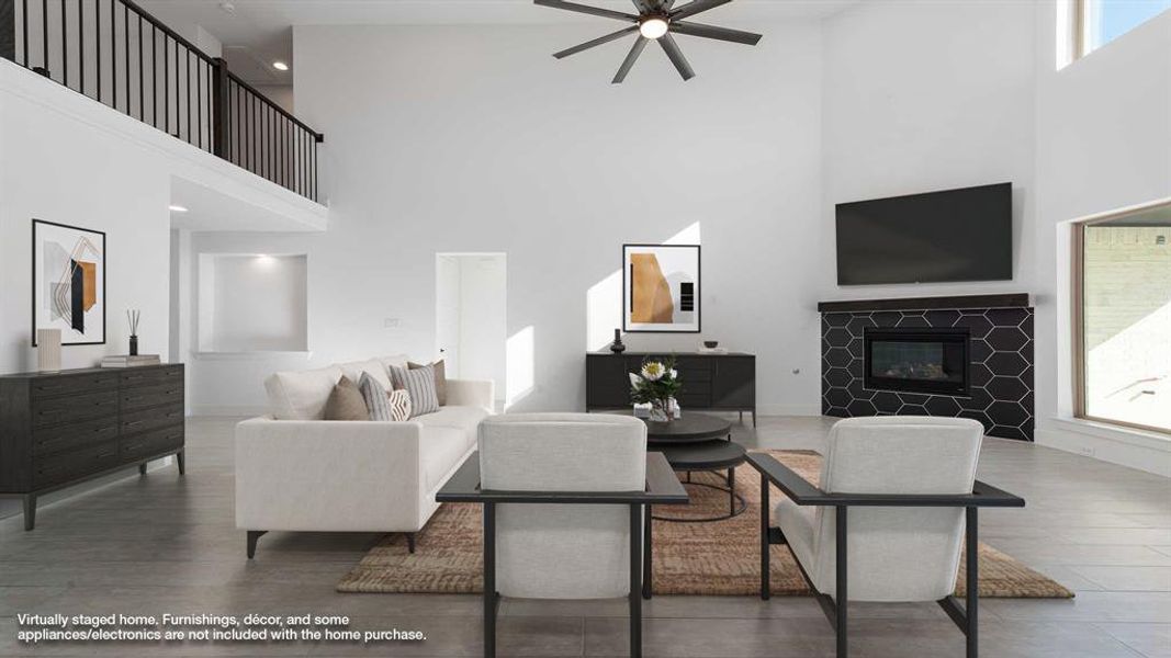 Furnished interior view inside a new home in Ventana 70', Fort Worth (Image 12).