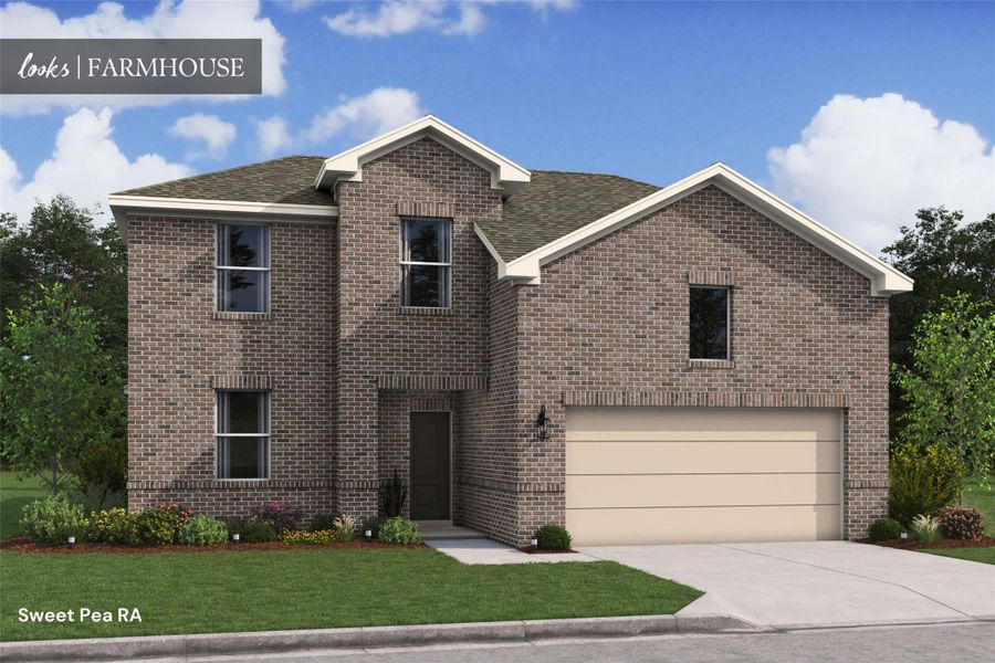 Gorgeous Sweet Pea design by K. Hovnanian Homes in elevation RA built in Aspire at The Hills of Town Creek. (*Artist rendering used for illustration purposes only.)