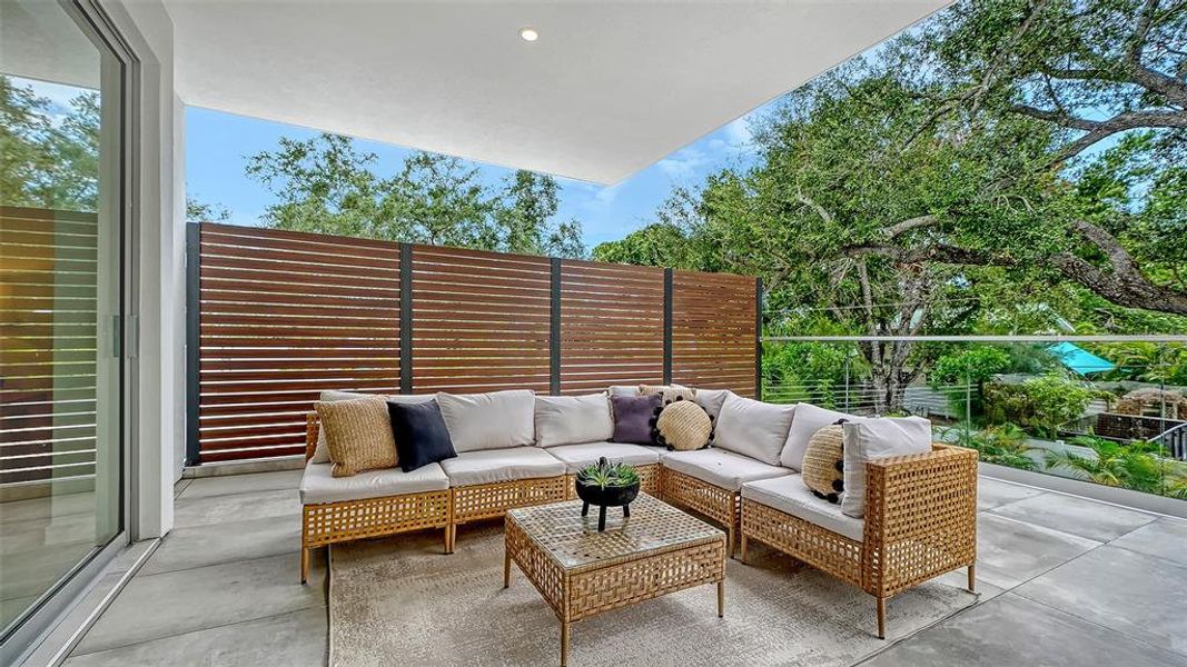 Exterior details and patio area of a home in , Sarasota (Image 27).