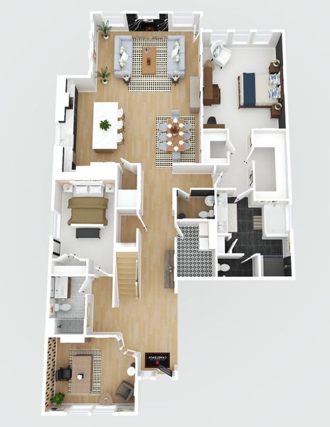 2D floor plan layout for the Southfork by CastleRock Communities in Sanctuary, Salado, TX (Image 6).