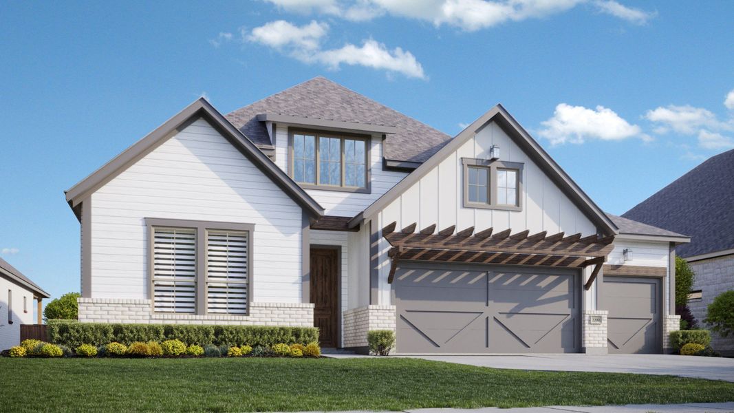 Representative exterior photo of a completed home built from the Vanderbilt by DRB Homes in Green Meadows Classic, Celina, TX (Image 5).