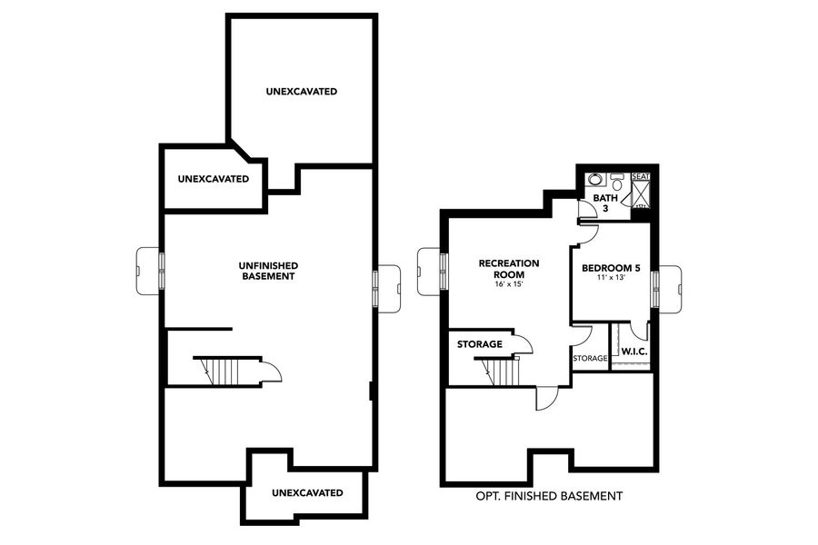 2D floor plan layout for the Vail by Brightland Homes in Westerly, Erie, CO (Image 3).