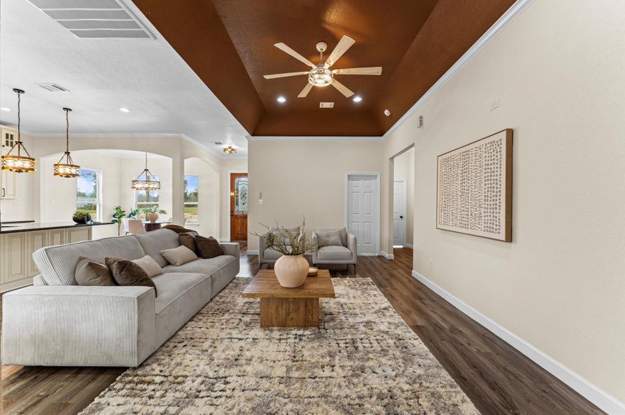 Furnished interior view inside a new home in , Huffman (Image 16).
