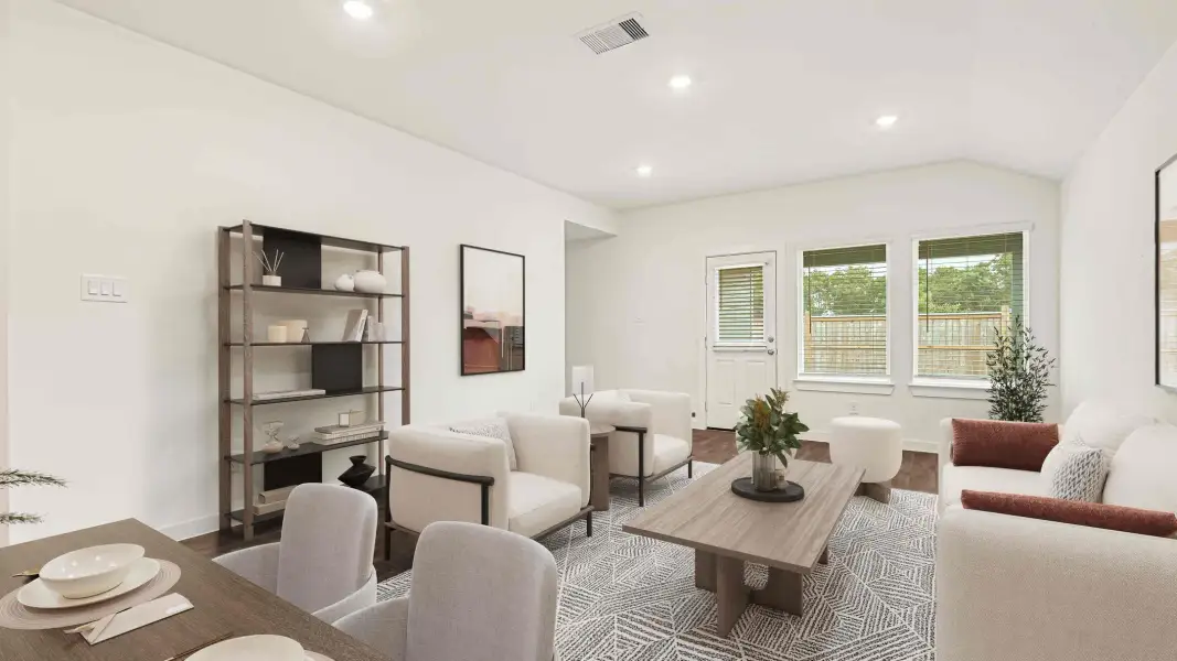 Furnished interior view inside a new home in August Trails, Needville (Image 4).