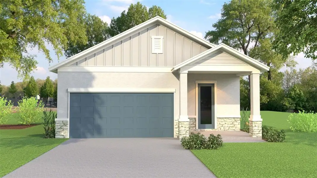 Front exterior of a new home in , Spring Hill, FL, highlighting curb appeal (Image 1). Front exterior of a new home in , Spring Hill, FL, highlighting curb appeal (Image 1).