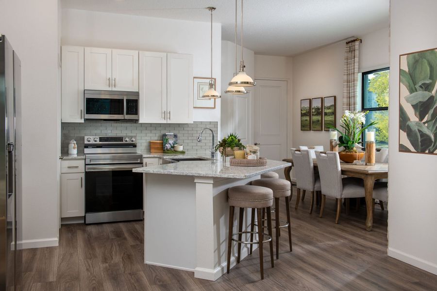 Representative furnished interior of a home built from the Latitude Bonus Townhome by Park Square Residential in Paradiso Grande, Orlando (Image 10). Representative furnished interior of a home built from the Latitude Bonus Townhome by Park Square Residential in Paradiso Grande, Orlando (Image 10).