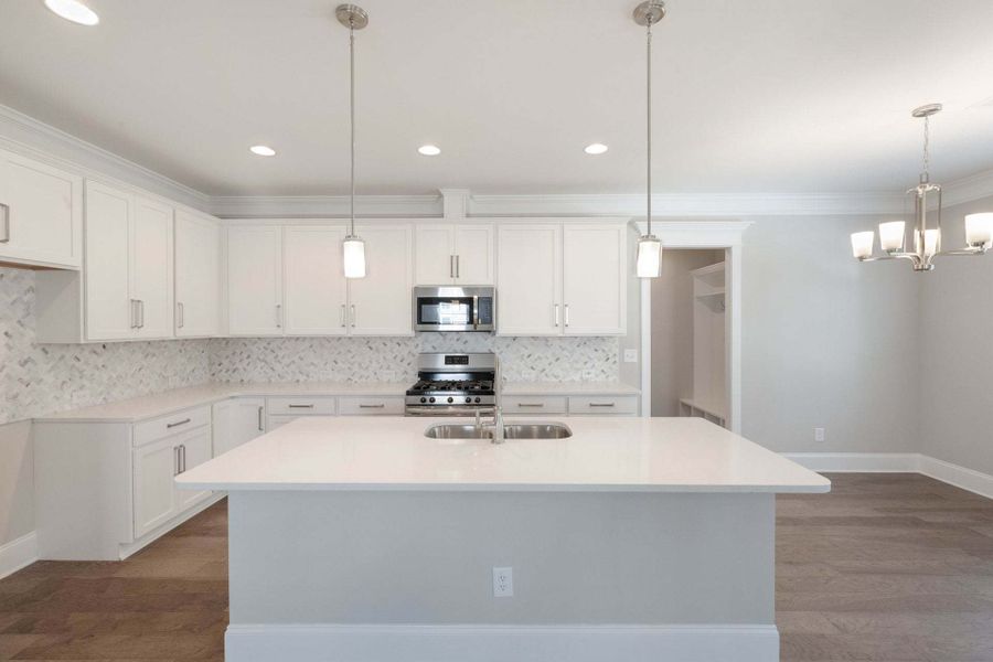 Representative furnished interior of a home built from the Austin by Caviness & Cates Communities in Bartlett Manor, Youngsville (Image 109).