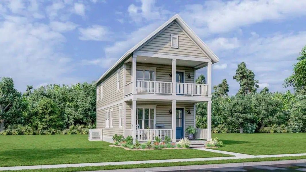 Representative exterior photo of a completed home built from the The Jackson by New Leaf Builders in Riverlights, Wilmington, NC (Image 2). Representative exterior photo of a completed home built from the The Jackson by New Leaf Builders in Riverlights, Wilmington, NC (Image 2).
