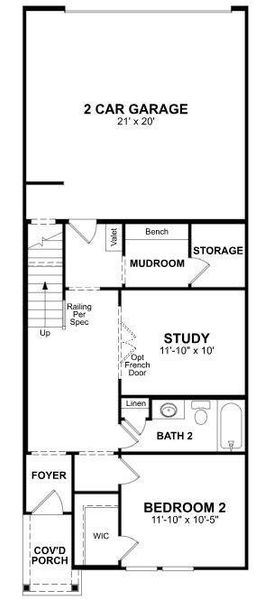 Beazer Homes Bayside Caspian Floorplan.