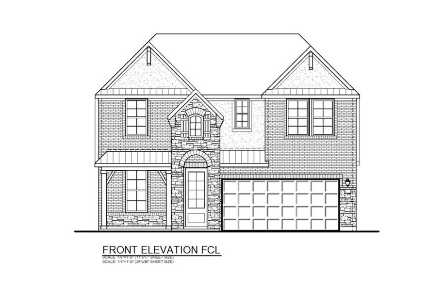 French Country L Elevation