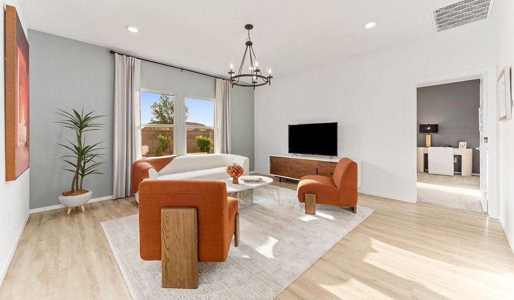 Furnished interior view inside a new home in Saguaro Bloom, Marana (Image 13). Furnished interior view inside a new home in Saguaro Bloom, Marana (Image 13).