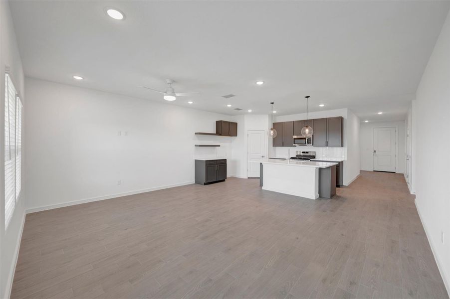 Kitchen open to the great room