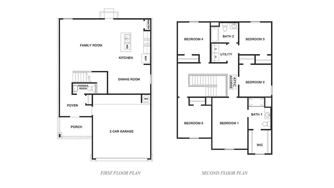 2D floor plan layout for the The Franklin by D.R. Horton in Preserve at Medina, Von Ormy, TX (Image 3).