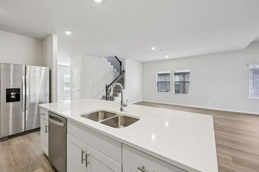 Furnished interior view inside a new home in Southridge - Signature Series, McKinney (Image 8). Furnished interior view inside a new home in Southridge - Signature Series, McKinney (Image 8).