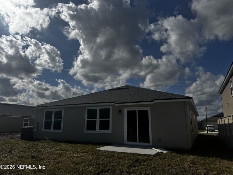 Exterior details and patio area of a home in The Arbors, Jacksonville (Image 3). Exterior details and patio area of a home in The Arbors, Jacksonville (Image 3).