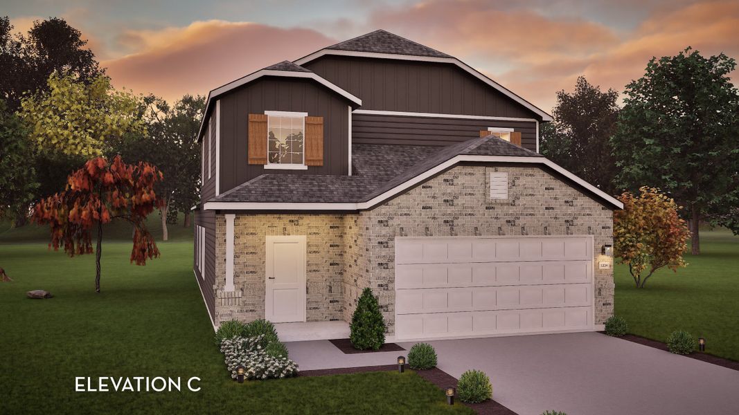 Representative exterior photo of a completed home built from the Hickory by CastleRock Communities in Serenada, Brookshire, TX (Image 22).