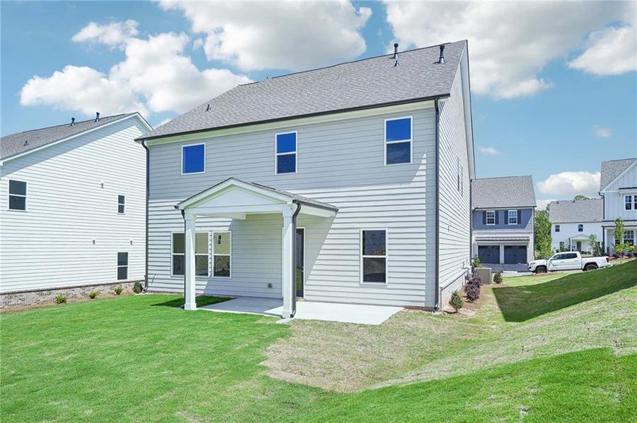 Front exterior of a new home in East Harbor II at Chestatee, Dawsonville, GA, highlighting curb appeal (Image 18).