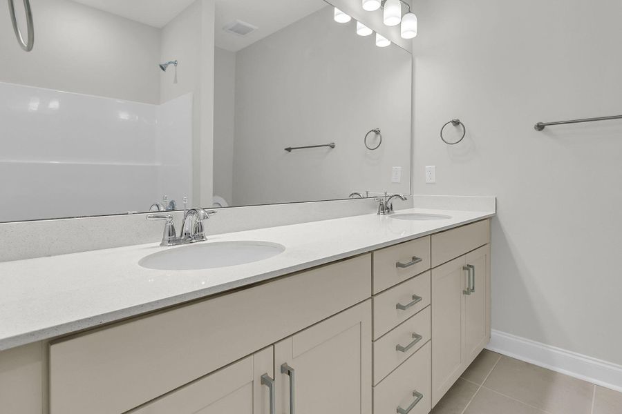 Furnished interior view inside a new home in Tidewater at Lakes of Cane Bay, Summerville (Image 7).