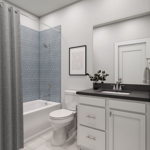 Furnished interior view inside a new home in Azalea Trails, Houston (Image 20). Furnished interior view inside a new home in Azalea Trails, Houston (Image 20).
