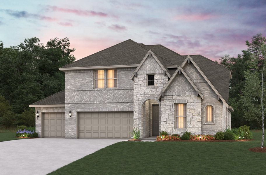 Representative exterior photo of a completed home built from the Summerfield by Beazer Homes in Lovers Landing, Forney, TX (Image 1).