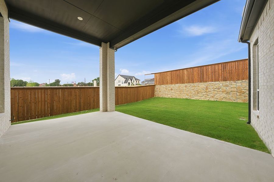 Exterior details and patio area of a home in Custer Ridge Estates, Allen (Image 3). Exterior details and patio area of a home in Custer Ridge Estates, Allen (Image 3).