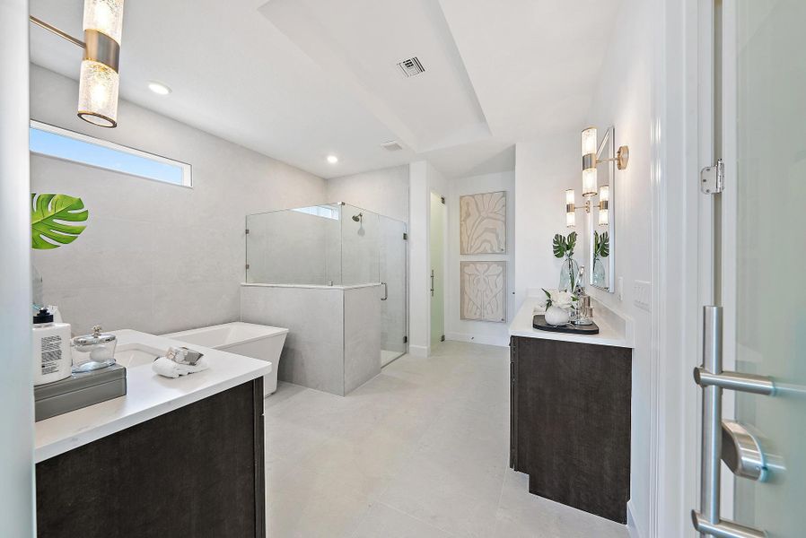 Furnished interior view inside a new home in , Jupiter (Image 37).