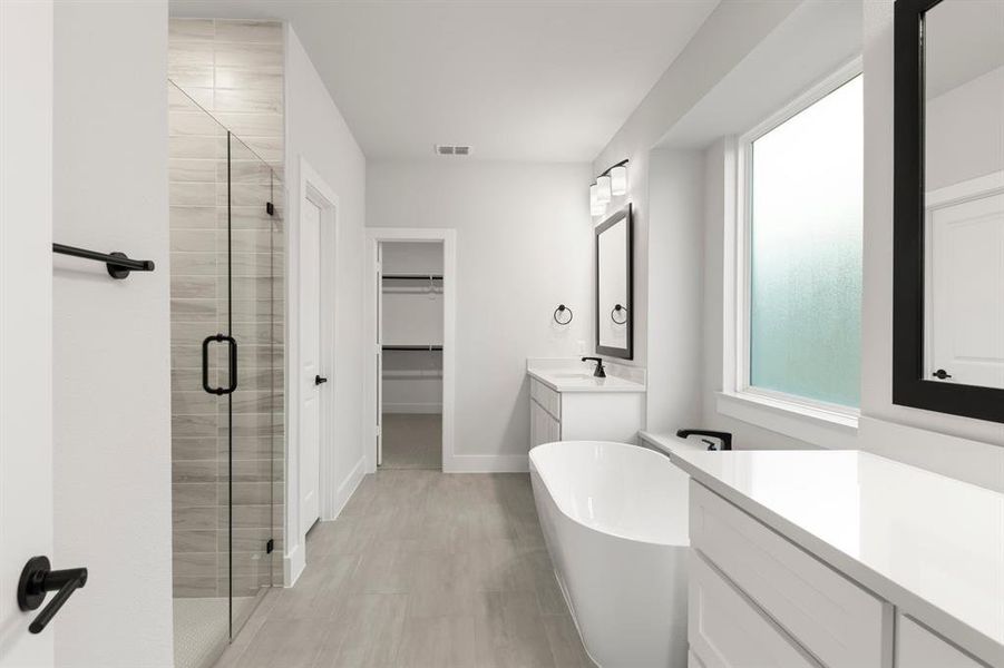 Furnished interior view inside a new home in Valencia on The Lake, Little Elm (Image 11).