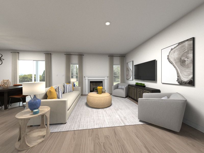 Furnished interior view inside a new home in Mansker Farms - Bronze Series, Hendersonville (Image 4).