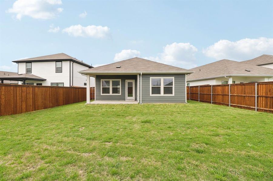 Exterior details and patio area of a home in Lakehaven - Spring Series, Farmersville (Image 22). Exterior details and patio area of a home in Lakehaven - Spring Series, Farmersville (Image 22).