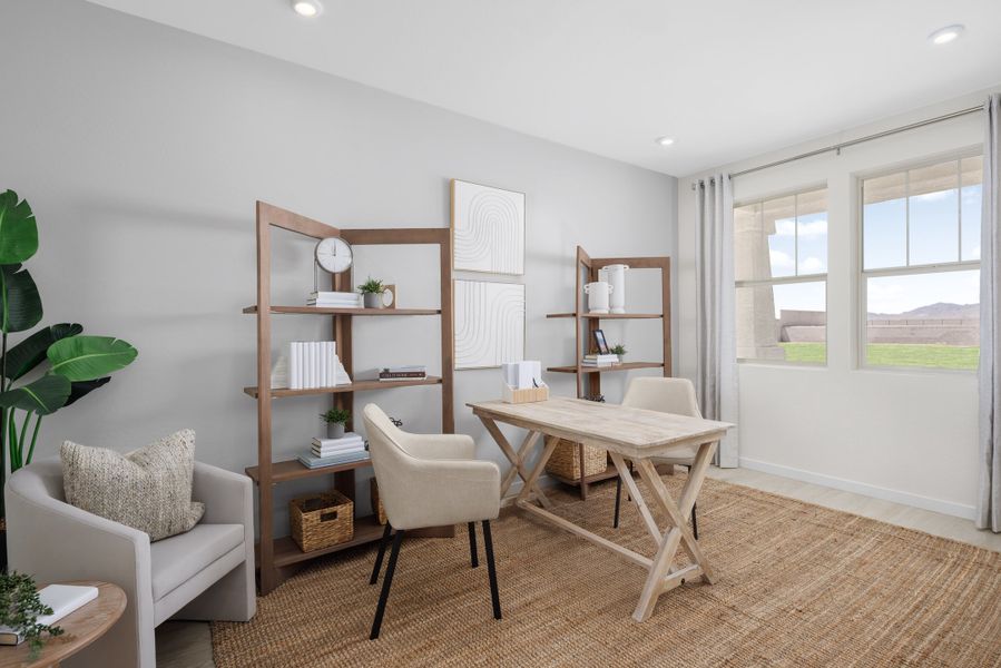 Representative furnished interior of a home built from the Pantano by Beazer Homes in Montana Vista: Highland, Buckeye (Image 10).