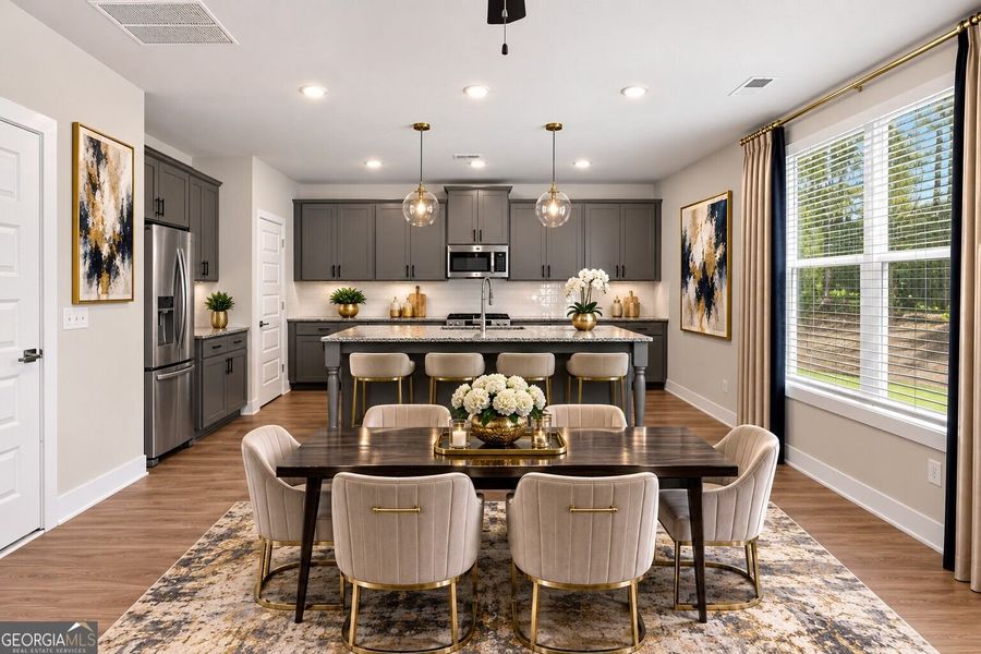 Furnished interior view inside a new home in The Fairways at Mirror Lake, Villa Rica (Image 10).