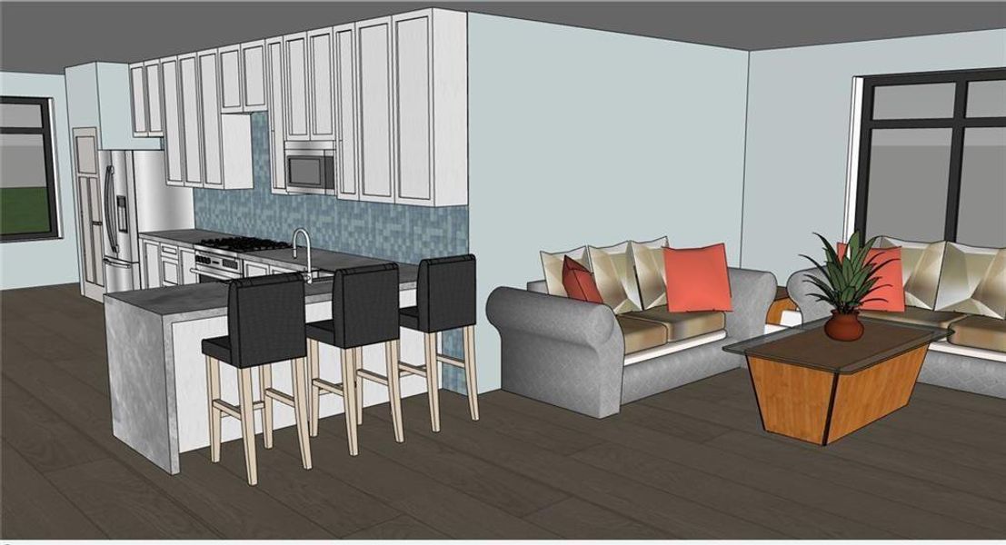 Furnished interior view inside a new home in , Ellijay (Image 5).