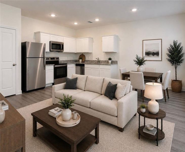 Furnished interior view inside a new home in Kingston Cove, Auburn (Image 9).