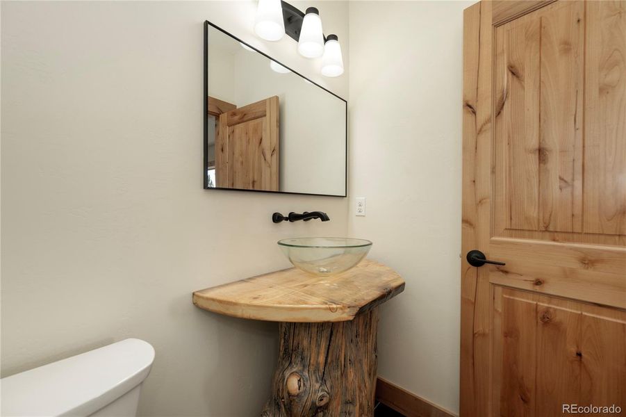 Main floor half bathroom