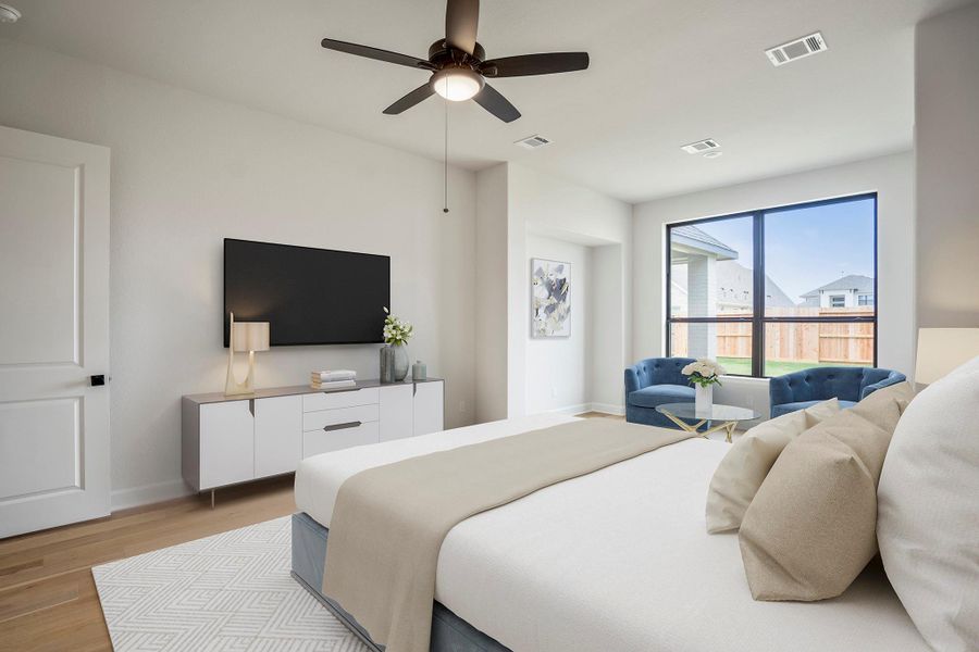 Furnished interior view inside a new home in Jordan Ranch 70' Lots, Fulshear (Image 13). Furnished interior view inside a new home in Jordan Ranch 70' Lots, Fulshear (Image 13).