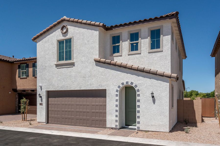 Representative exterior photo of a completed home built from the 1 by Risewell Homes in Bella Storia, Gilbert, AZ (Image 1). Representative exterior photo of a completed home built from the 1 by Risewell Homes in Bella Storia, Gilbert, AZ (Image 1).