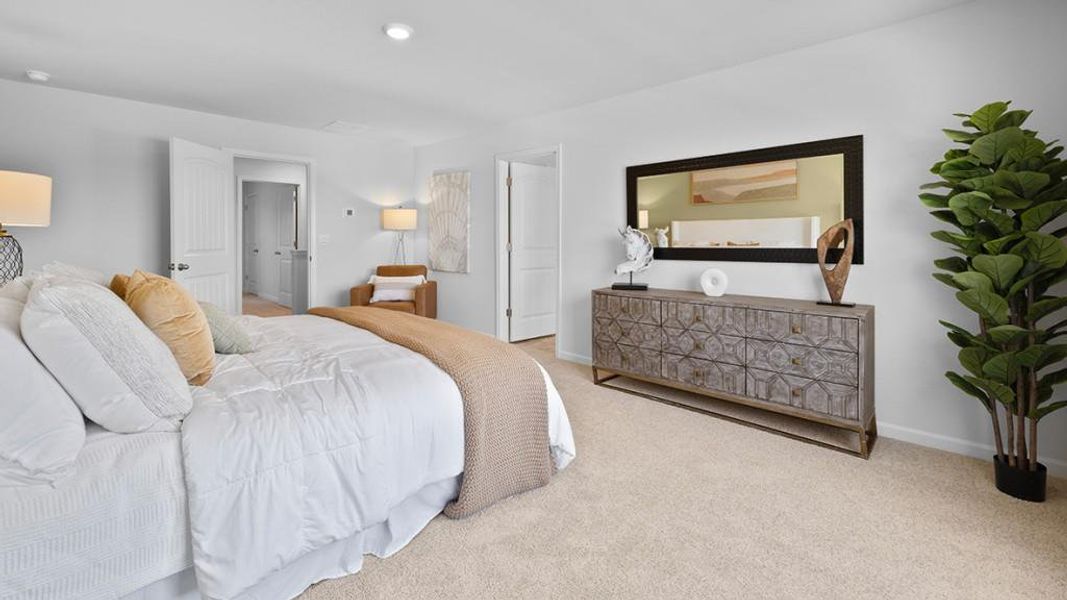 Furnished interior view inside a new home in Oaks at Cedar Grove, Fairburn (Image 29).