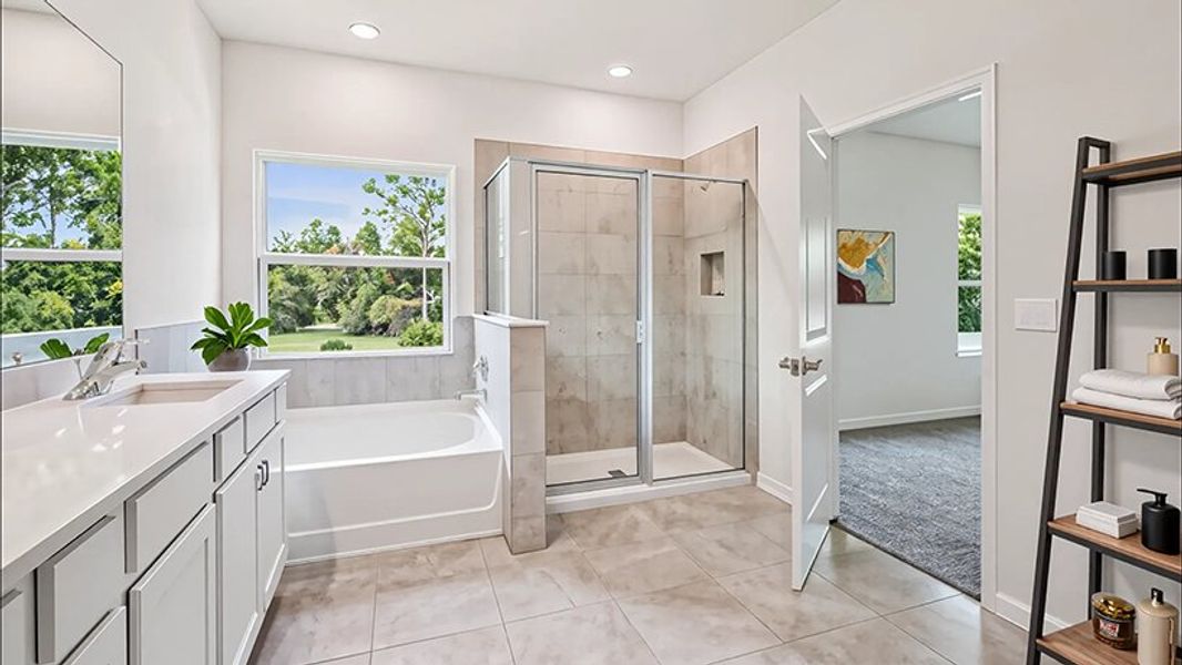 Representative furnished interior of a home built from the Coral by D.R. Horton in Oaks Preserve, Gainesville (Image 10).