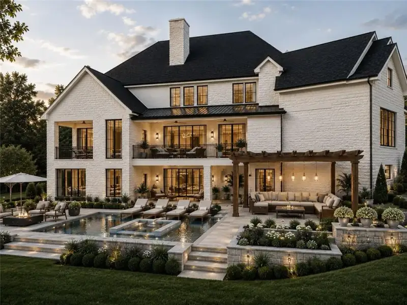 Front exterior of a new home in , Alpharetta, GA, highlighting curb appeal (Image 18).