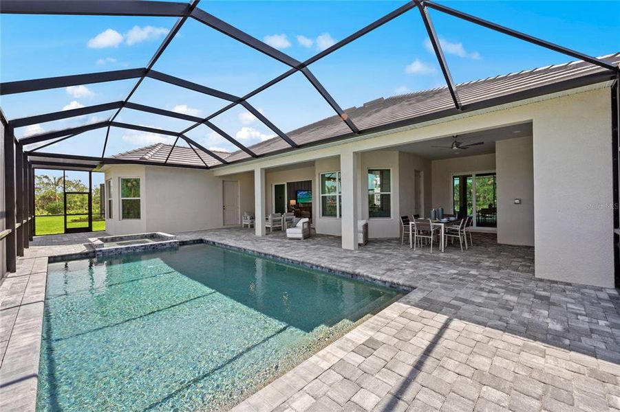 Exterior details and patio area of a home in Calusa Country Club, Lakewood Ranch (Image 19).