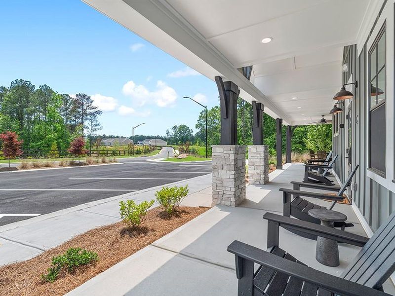 Exterior details and patio area of a home in Madeira, Acworth (Image 19).
