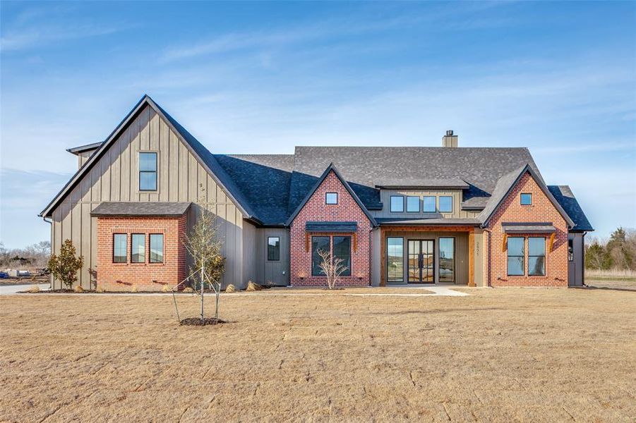 Front exterior of a new home in , Waxahachie, TX, highlighting curb appeal (Image 27).