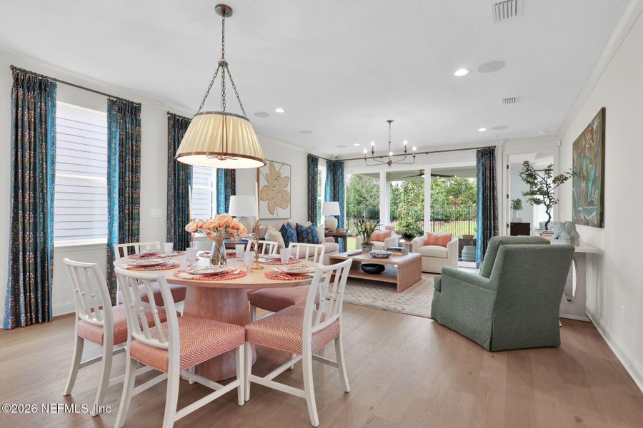 Furnished interior view inside a new home in Mariposa at EverRange 40' Series, Jacksonville (Image 42).
