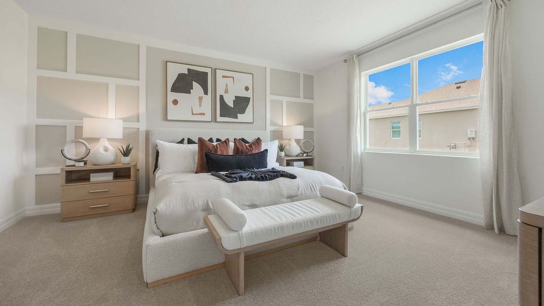 Representative furnished interior of a home built from the DELRAY by D.R. Horton in Lakes of Mount Dora, Mount Dora (Image 18).